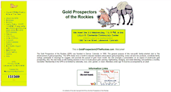 Desktop Screenshot of goldprospectorsoftherockies.com